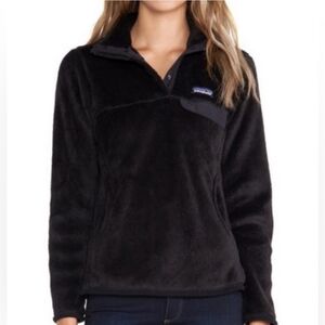 Patagonia Women's Re-Tool Snap-T Fleece Pullover Black Small
